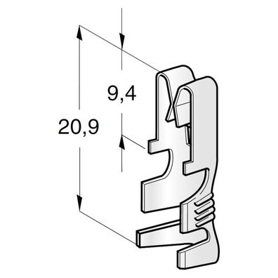 MTA Flachsteckhülse UNI F630 für 4-6mm² Kabel
