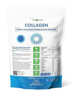 Kollagen Pulver, Kollagenhydrolysat Pulver, 500 g, Collagen