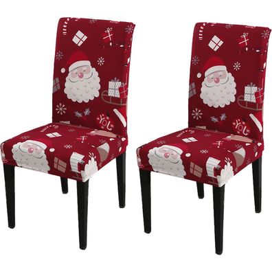 Weihnachten Stuhlhussen Stretch Stuhlbezug Dekoration Protector,