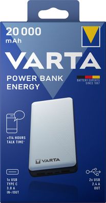 Varta Powerbank Energy 20000 mAh + Micro USB Kabel