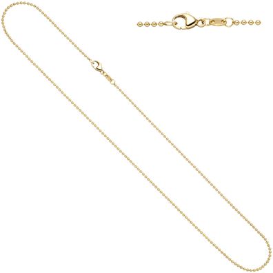 Kugelkette 585 Gelbgold 1,5 mm 45 cm Gold Kette Halskette Goldkette Karabiner