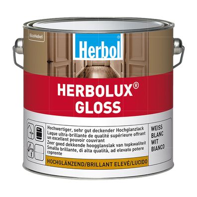 HERBOL Herbolux GLOSS - 2.5 LTR (WEISS) Aromatenfreier Top-Hochglanzlack