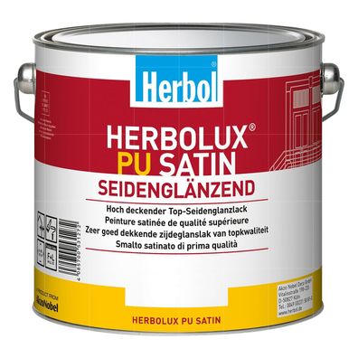 HERBOL Herbolux PU Satin 0.75 Liter WEISS Seidenglanzlack Weisslack innen außen