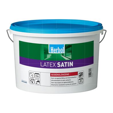 HERBOL Latex Satin 12.5 Liter WEISS Wandfarbe Innenfarbe Latexfarbe Seidenglanz