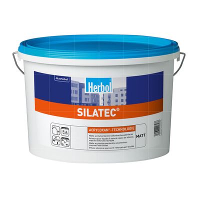 HERBOL Silatec 12.5 Liter WEISS MATT füllende Siliconharz-Fassadenfarbe