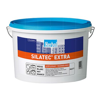 HERBOL Silatec Extra 12.5 Liter WEISS MATT rissüberbrückende Fassadenfarbe