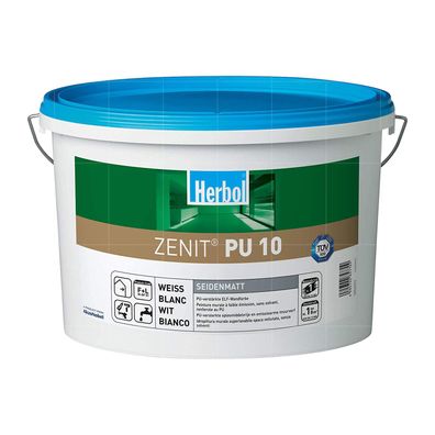 12.5 LTR HERBOL Zenit PU 10 seidenmatt Innenwandfarbe Innenfarbe DKK1 NAK1 WEISS