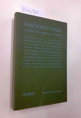 Maximilian, Bergengruen, Neumann Gerhard und Renner Ursula: Hofmannsthal Jahrbuch zur