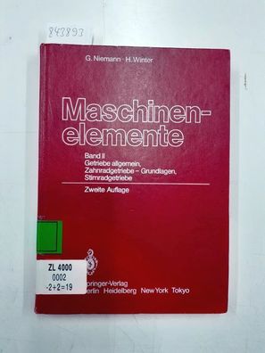 Niemann, Gustav und Hans Winter: Maschinenelemente: Band 2: Getriebe allgemein, Zahnr