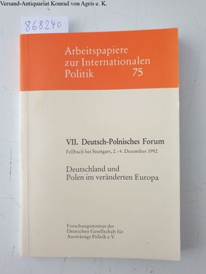 Freudenstein, Robert: Deutschland und Polen im veränderten Europa. VII. Deutsch-Polni
