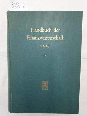 Handbuch der Finanzwissenschaft :