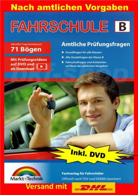 Fahrschule Fragebogen B Autoführerschein mit DVD Übungsbogen Theorieprüfung 10/2023