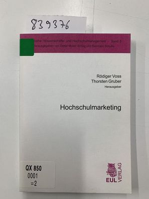 Voss, Rödiger (Herausgeber): Hochschulmarketing.