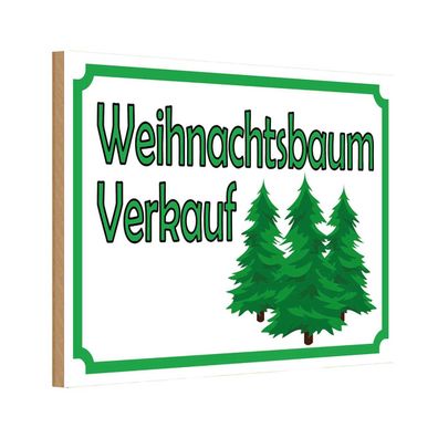 vianmo Holzschild Holzbild 18x12 cm Weihnachtsbaum Verkauf