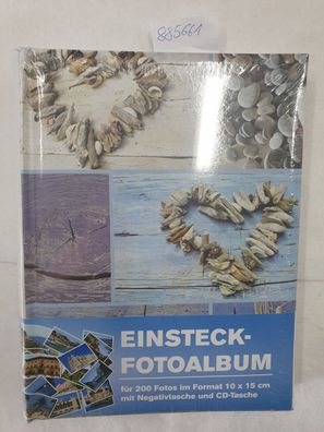 Einsteck-Fotoalbum für 200 Fotos mit Negativtasche und CD-Tasche (maritimes Design mi