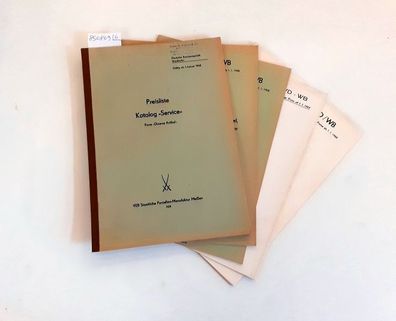 VEB Staatliche Porzellan-Manufaktur Meißen: Preislisten 1968 : Konvolut : 6 Hefte :