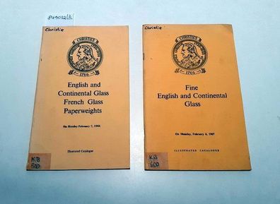 Christie's: Konvolut : 2 Auktionskataloge : English and Continental Glass : 1966 - 19