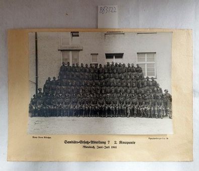 Gruppenfoto der 2. Kompanie der Sanitäts-Ersatz-Abteilung 7 der Wehrmacht; in Miesbac