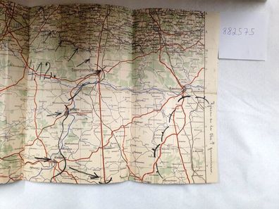 Karte: Kaluga - Moskau : Befestigungseindruck 8.10.1941 :