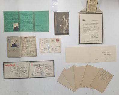 Konvolut Zivil- und Militär-Dokumente des Wehrmachtssoldaten Heinrich Ueffing, incl.