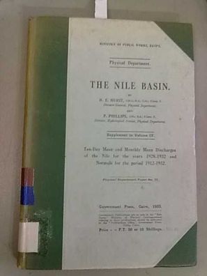 Hurst, H. E. and P. Phillips: The Nile Basin - Supplement to Volume IV
