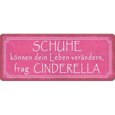 vianmo Blechschild Spruch 27x10 cm Schuhe verändern frag Cinderella