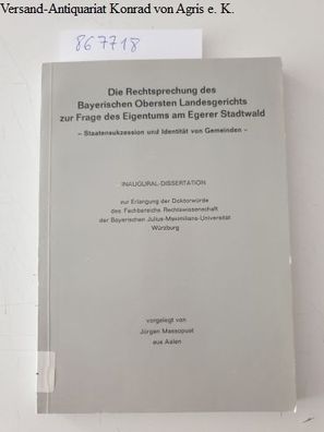 Massopust, Jürgen: Die Rechtsprechung des Bayerischen Obersten Landesgerichts zur Fra
