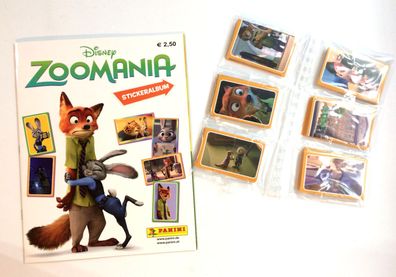 Zoomania (2016) 1 Leeralbum + kompletter Stickersatz , Panini