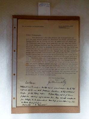 Autograph / Brief von Dr. jur. Gustav von Mallinckrodt, Köln, Sachsenring 77, 2. Febr