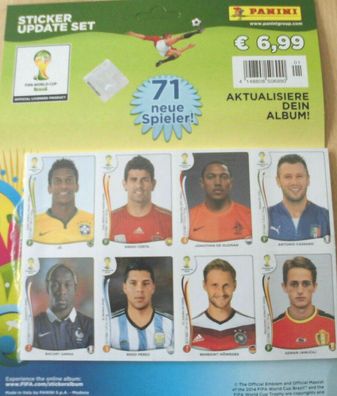 WM 2014 Sticker Update Set - 71 neue Spieler - NEU&OVP - Panini