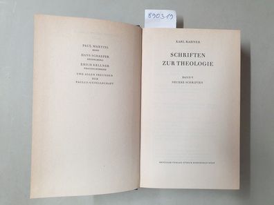 Schriften zur Theologie : Band V : Neuere Schriften :