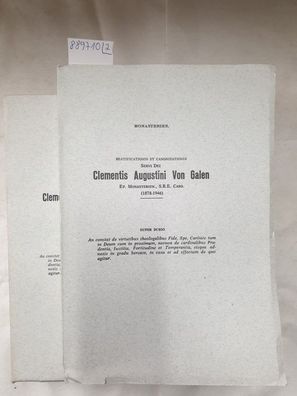 Canonizationis Servi Dei Clementis Augustini Von Galen : Documenti : (Vorab-Version)