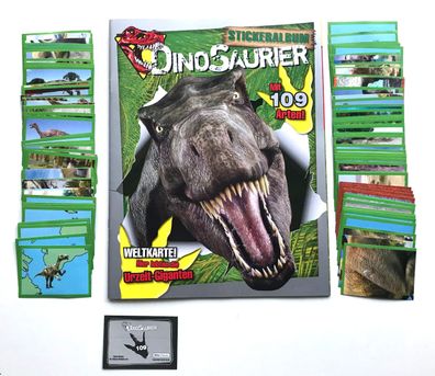 Dinosaurier (2022) 110 verschiedene Sticker , Blue Ocean