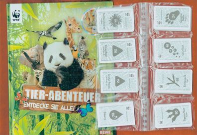 REWE - WWF (2011) - Tier Abenteuer - kompletter Stickersatz ( 1 - 180 ) , lesen