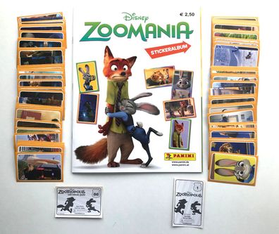 Zoomania (2016) 80 verschiedene Sticker , Panini , lesen