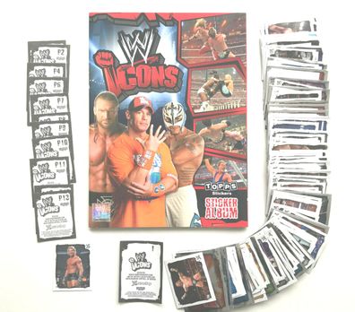 WWE Icons (2010) Leeralbum + kompletter Satz , Topps