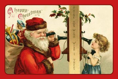 vianmo Holzschild Holzbild 20x30 cm Weihnachtene Santa Claus