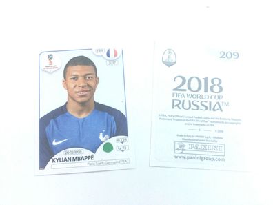 WM 2018 - Kylian Mbappe - Nr.209 - Panini - Rokkie