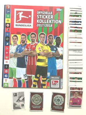 Bundesliga 2017/18 , kompletter Satz (1 - 294) + Leeralbum , Topps