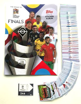 UEFA Nations League 2022/23 - Kompletter Satz (244 Sticker) + Leeralbum , Topps