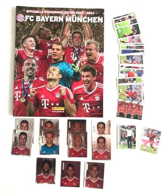 FC Bayern München 2013/14 - Album beklebt , fehlen 5 Sticker , Panini , lesen
