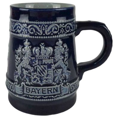Bierkrug Marzi & Remy MR Steinzeug Bayern Blau 0,5 L