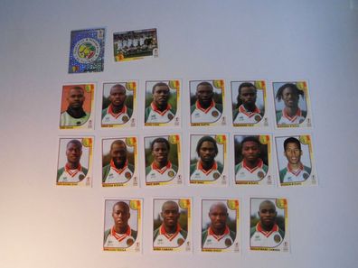 WM 2002 - Senegal , komplette Mannschaft , Nr.43 - 60 , Panini , selten