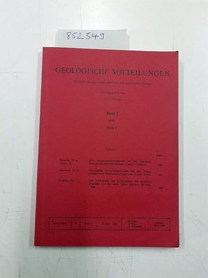 Breddin, Hans (Hrsg.): Geologische Mitteilungen - Band 7, Heft 3