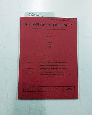 Breddin, Hans (Hrsg.): Geologische Mitteilungen - Band 4, Heft 2