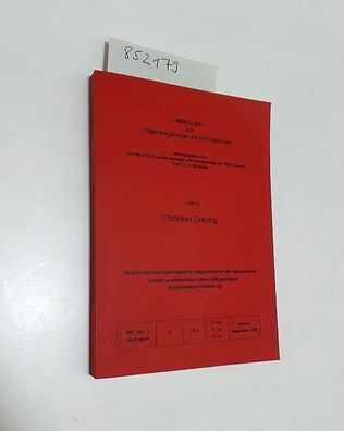 Greving, Christian und K. Schetelig (Hrsg.): Analyse der hydrogeologischen Gegebenhei