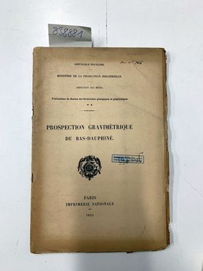 Publications du Beraue des Rechers géologiques et géophyiques: Prospection gravimétri
