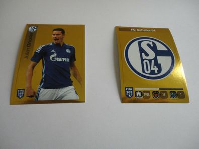FIFA 2016 - Draxler & Schalke Wappen - P1 & P19 , goldene Sticker , Panini , RAR