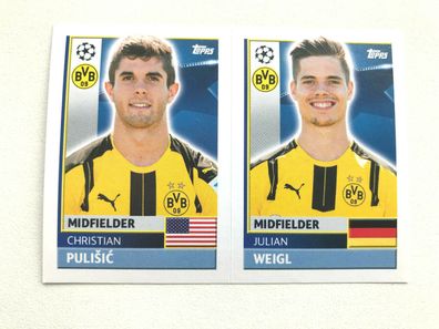 Champions League 2016/17 - Nr. DOR 12 / 13 - Pulisic - Rookie - Topps