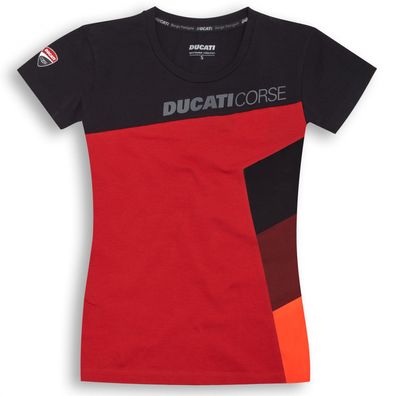 DUCATI Corse Sport Damen kurzarm T-Shirt Shirt Lady rot 98770538 * * NEU 2023 * *